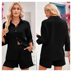 Black Two-Piece Short Set