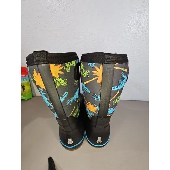 Bogs‎ Classic II Dinosaur Kid's Rain Boots, Black Multi, K2 Size Youth 5