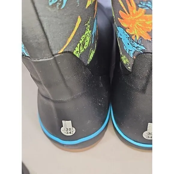 Bogs‎ Classic II Dinosaur Kid's Rain Boots, Black Multi, K2 Size Youth 5