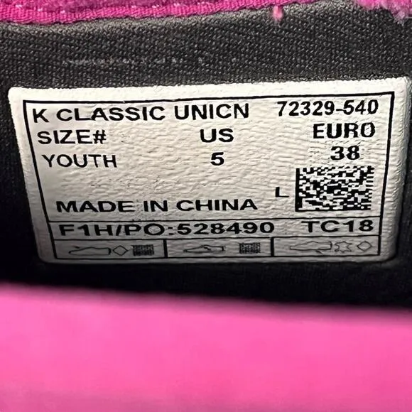 Bogs Unicorn Boots Girls 5 Purple Pink Insulated Neoprene &amp; Rubber Waterproof