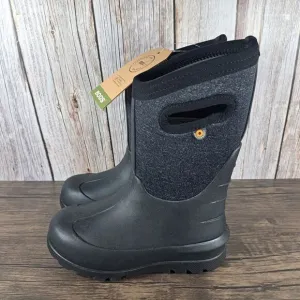 Bogs York Solid Insulated Rain Boots Kids Neo Classic Size 12 Black (NWT)