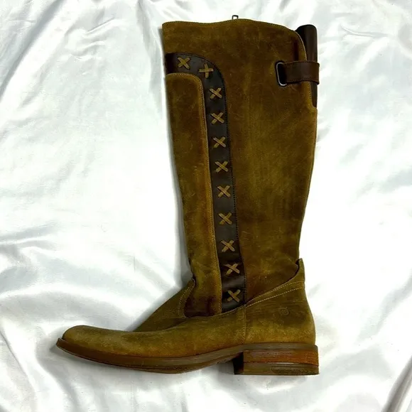 BORN Albi Tall Boots In Natural distressed