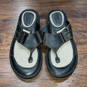 Born black leather flip flop sandals Whitman size 12M brand new, no box.