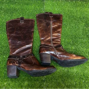 Born Brown Heeled Boots Equestrian Style