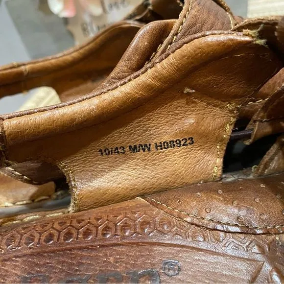 Born Men’s Cabot Rugged Leather Fisherman’s Sandals Sz 10