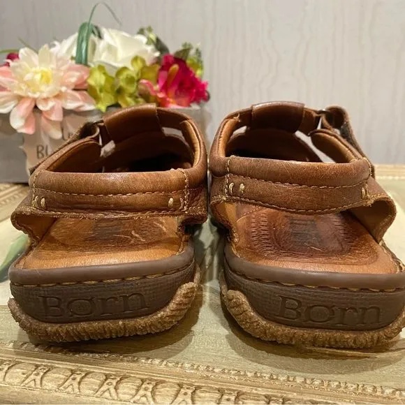 Born Men’s Cabot Rugged Leather Fisherman’s Sandals Sz 10
