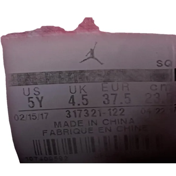 Boys Jordan Spizike Basketball Shoes Size 5Y White Red