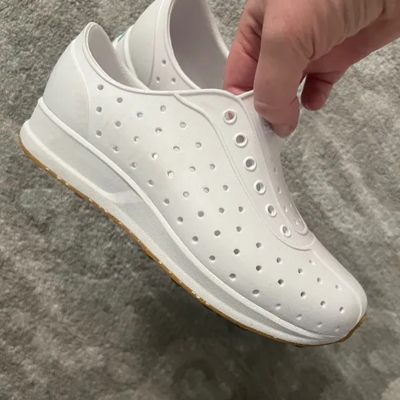 Boys LIKE NEW Native white shoes