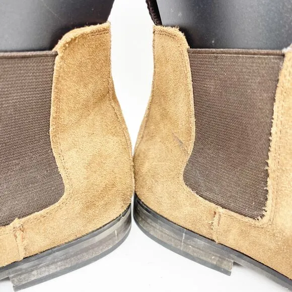 BP. Men's Leather Cheslea Waterproof Pull On Boots Brown Suede Size 41 M