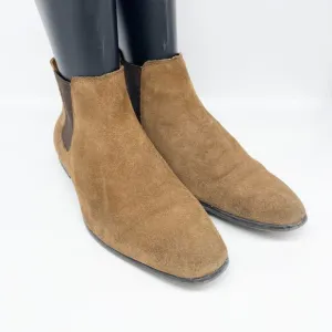 BP. Men's Leather Cheslea Waterproof Pull On Boots Brown Suede Size 41 M