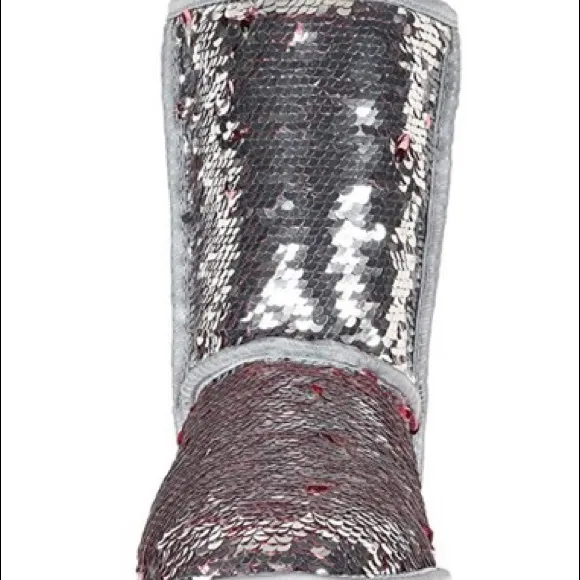 BRAND NEW UGG Silver Sequin Short Winter Boots