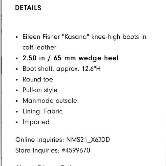 Brand New without Box. Eileen Fisher Black Knit Kasana Tall Wedge Boot. Size 8.5