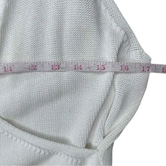 BROCHU WALKER Ivory Sleeveless Wrap Sweater