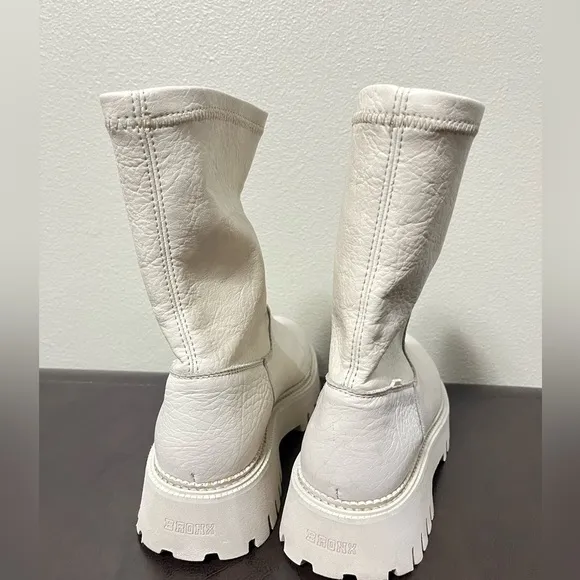 BRONX | Groovy Stretch Winter White Chelsea Boots