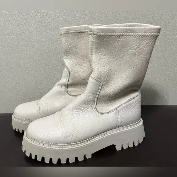 BRONX | Groovy Stretch Winter White Chelsea Boots