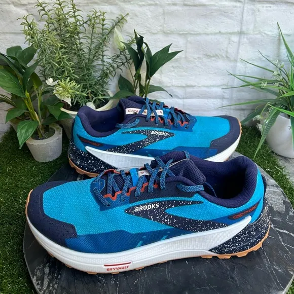 Brooks Catamount 2 Men's Trail Running Shoes Colour: 490 PEACOAT/ATOMIC BLUE 13