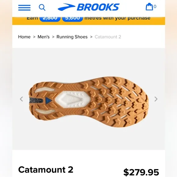 Brooks Catamount 2 Men's Trail Running Shoes Colour: 490 PEACOAT/ATOMIC BLUE 13