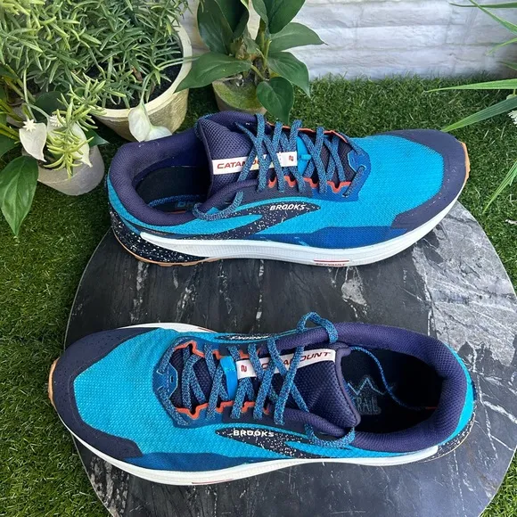 Brooks Catamount 2 Men's Trail Running Shoes Colour: 490 PEACOAT/ATOMIC BLUE 13