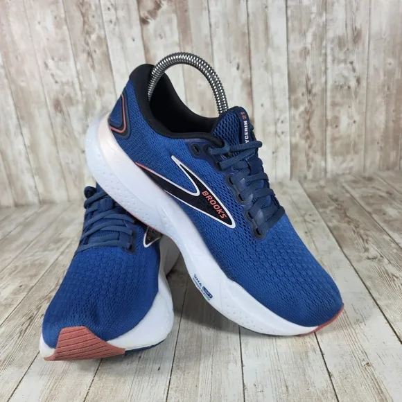 Brooks Glycerin 21 Running Shoes Cushioned Athletic Sneakers Blue Womens 7.5