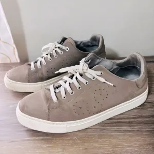BUGATCHI Solid Nubuck Leather Sneaker Size 10.5
