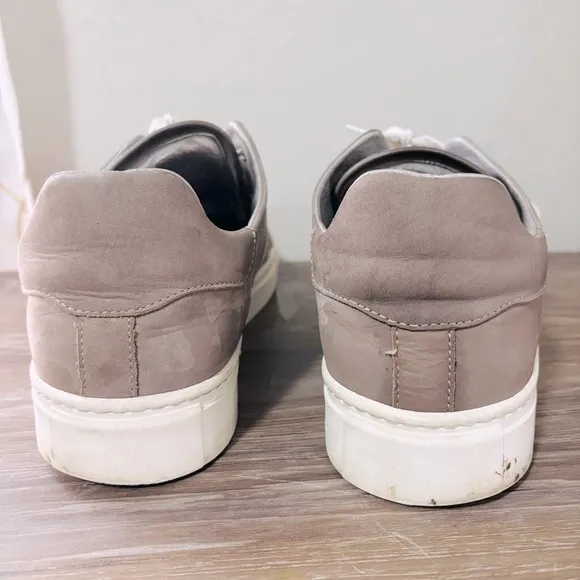 BUGATCHI Solid Nubuck Leather Sneaker Size 10.5