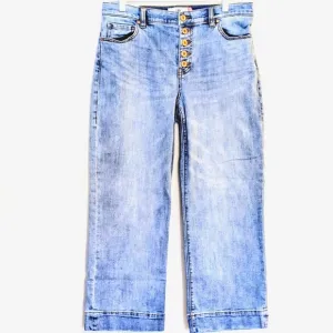 Cabi Palm Beach Crop Jeans Size 10 | 5-Button Fly | Blue Denim