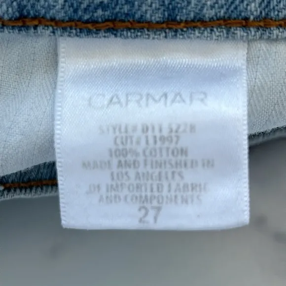 Carmar Jean Shorts Distressed Size 27
