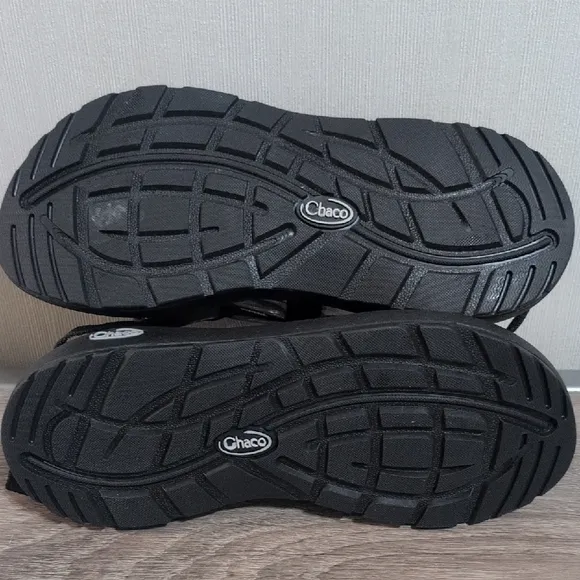 Chaco Black Adventure Sandals with Adjustable Straps