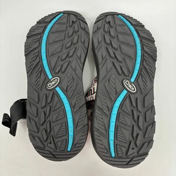 Chaco Cloud Woodstock Sandals Dove Guitar Logo White Black Men's Size 9