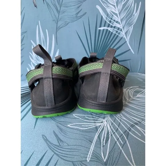 CHACO ODYSSEY gray green CLOSED TOE WATER SPORT SANDALS SHOES MENS 11 11.5