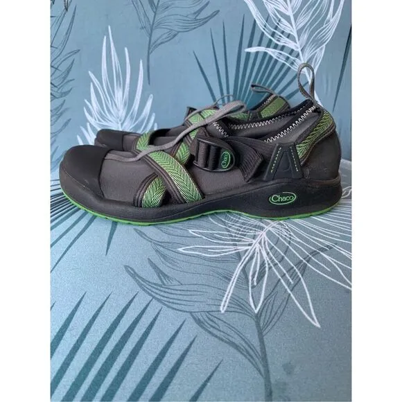 CHACO ODYSSEY gray green CLOSED TOE WATER SPORT SANDALS SHOES MENS 11 11.5