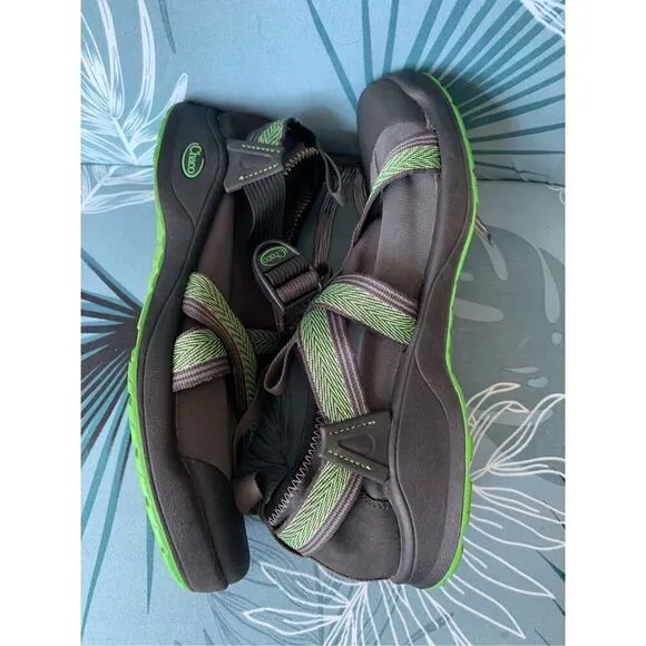 CHACO ODYSSEY gray green CLOSED TOE WATER SPORT SANDALS SHOES MENS 11 11.5