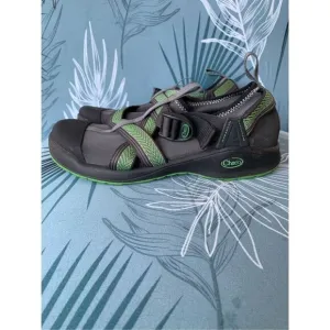 CHACO ODYSSEY gray green CLOSED TOE WATER SPORT SANDALS SHOES MENS 11 11.5