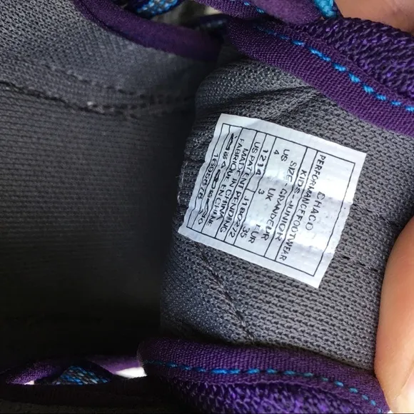 Chaco Purple Gray Water shoes size 4