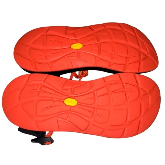 CHACO ZX/2 Classic Rainbow Orange/Yellow Strappy Buckle Vibram Sandals Women's 9