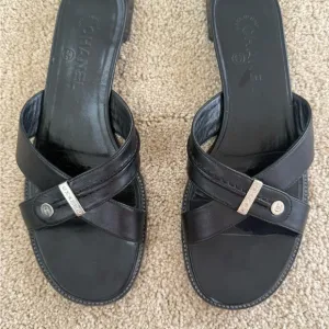 Chanel Women's Black Sandals