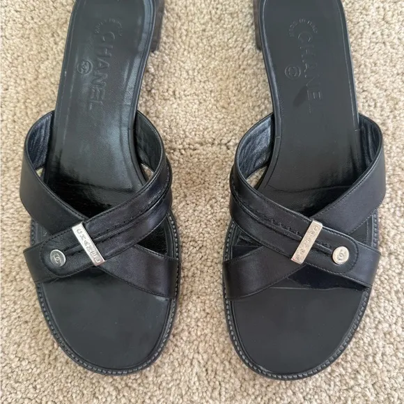 Chanel Women's Black Sandals