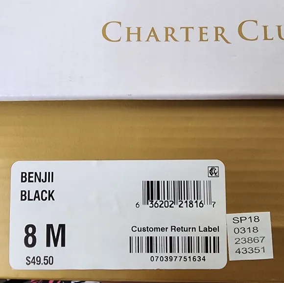 CHARTER CLUB Benjii Fabric Cushioned Sandals Flip Flops Size 8M