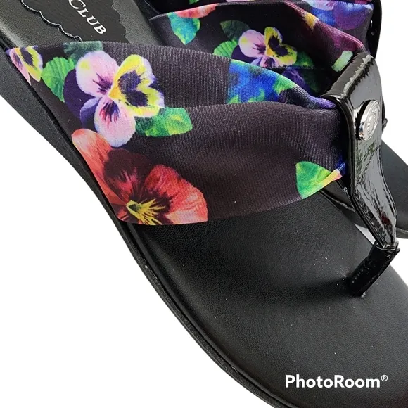 CHARTER CLUB Benjii Fabric Cushioned Sandals Flip Flops Size 8M