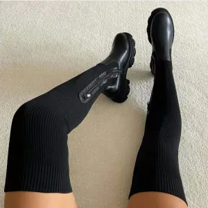 Chelsea - Schicke Winter Overknee-Sock Boots für Damen