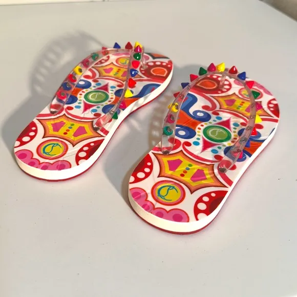 Christian Louboutin Loubi Spikes Donna Flip Flops Jelly Sandals