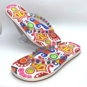 Christian Louboutin Loubi Spikes Donna Flip Flops Jelly Sandals