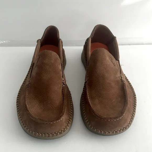 CLARKS $135 Men’s Gorsky Free Cola Brown Suede Moccasin Shoes Size 8 NIB