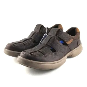 Clarks Men's Bradley Cove Brown Pebbled Leather Cut Out Upper Shoes Size 8M