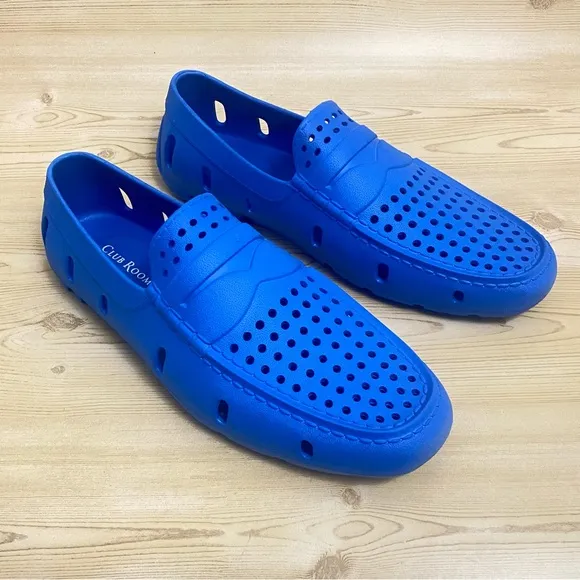 Club Room Perforated Driver Shoes Loafer Size 10 Mens Water Shoes Blue