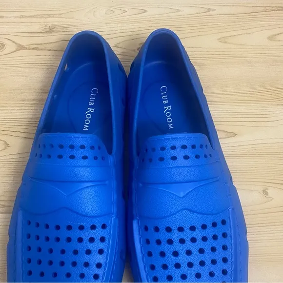 Club Room Perforated Driver Shoes Loafer Size 10 Mens Water Shoes Blue
