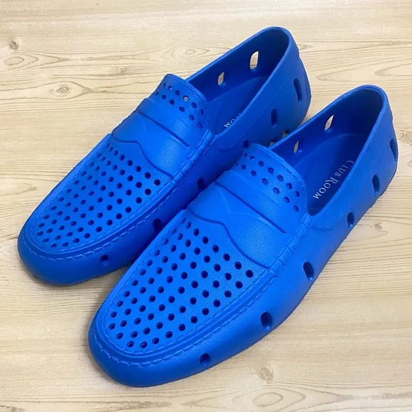 Club Room Perforated Driver Shoes Loafer Size 10 Mens Water Shoes Blue