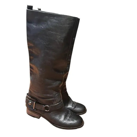 Coach Black Leather Natalie Women's Tall Boots size 9.5 Soft Leather