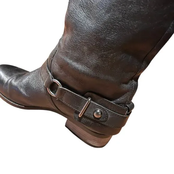 Coach Black Leather Natalie Women's Tall Boots size 9.5 Soft Leather