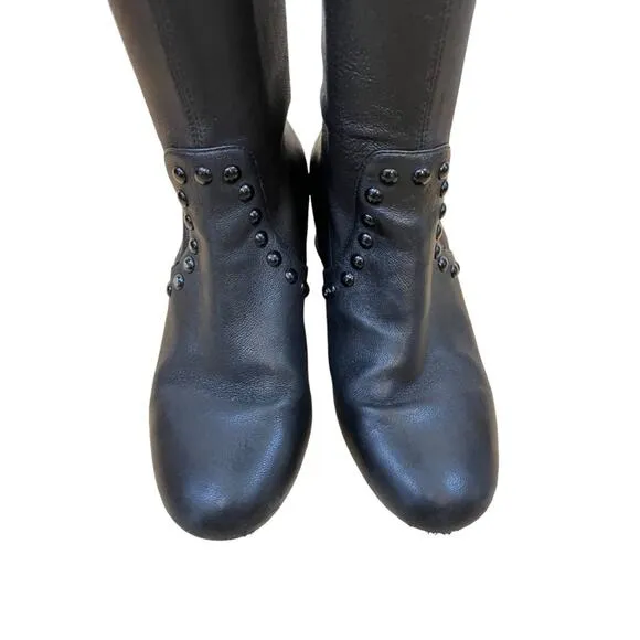 Coach Britney Leather Tall Black Boots Women’s 6B